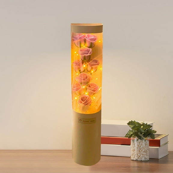 TERGAYEE Soap Bouquet Soap Flower Gift Box Cuddle Bucket Valentine's Day Gifts Perpetual Flowers Roses Gifts for Women Couple's Gifts