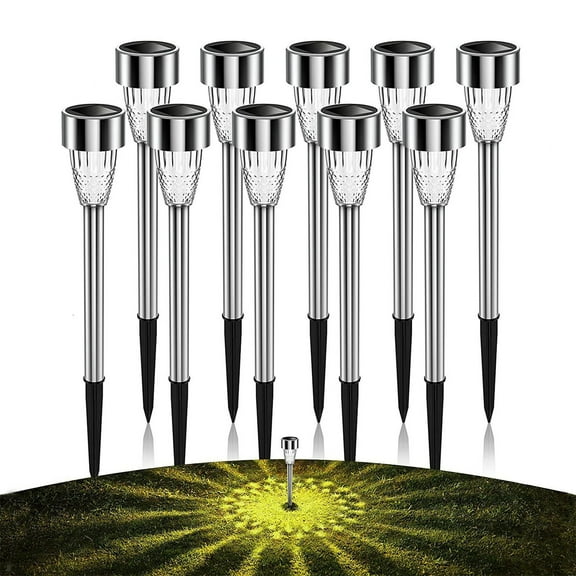 Vikakiooze Solar Pathway Lights Outdoor,Outdoor Solar Lights for Yard Waterproof Solar Garden Lights,Outdoor Lights Solar Powered Landscape Path Lights for Yard,Walkway,Lawn