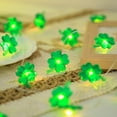 thumbnail image 1 of TERGAYEE St. Patricks Day String Lights,Shamrock Decorations Lights Battery Operated Lucky Clover Green Leaf Lights String for Home Garden Party, 1 of 8
