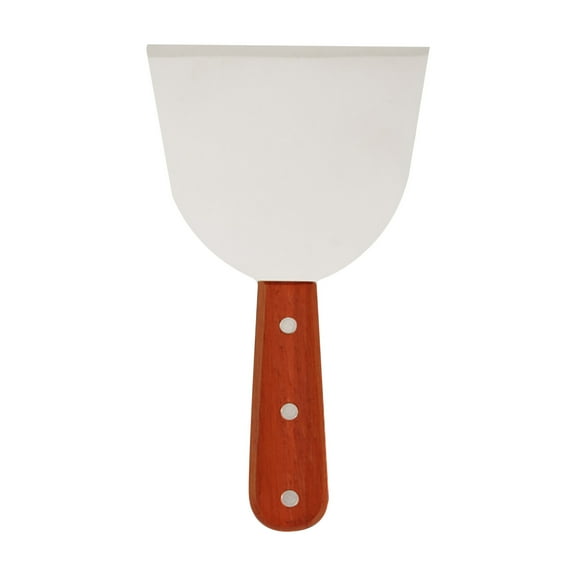 TERGAYEE Stainless Steel Barbecue Shovel,Pizza Shovel Steak Frying Shovel Hand Grasping Pie Shovel Wooden Handle Cooking Shovel Barbecue Shovel BBQ Accessories for Camping