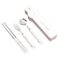 thumbnail image 1 of TERGAYEE Stainless Steel Utensils Include Spoon Knife Fork Chopsticks,Three-piece set Travel Portable Stainless Steel Rabbit Dinnerware,Flatware Set for School,Travel and Outdoor, 1 of 4
