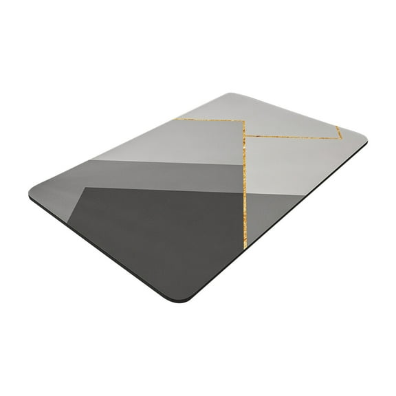 TERGAYEE Stone Bath Mat,Diatomaceous Earth Shower Mat, Nonslip Super Absorbent Quick Drying Bathroom Floor mat for Kitchen Counter, Elegant Home Decor-Natural,Easy to Clean