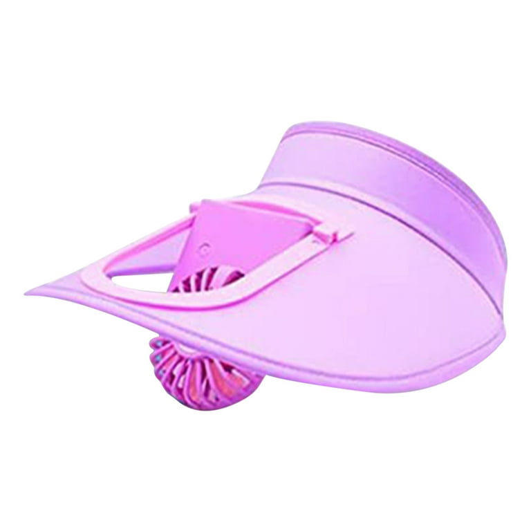 TERGAYEE Sun Visor Hats with Fan USB Charging Outdoor Summer Hat with Fan Fan Visor Hat Cooling Hats for Women Men Kids for Hot Weather Walmart