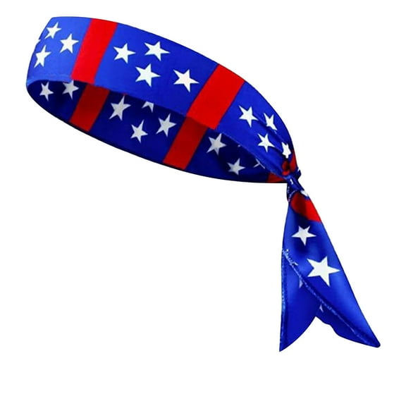 TERGAYEE Sweat Absorbing Headband,American Flag Style Bandana Headbands,Sweatbands for Men,Tie Headband for Sports Tennis Running Volleyball Football