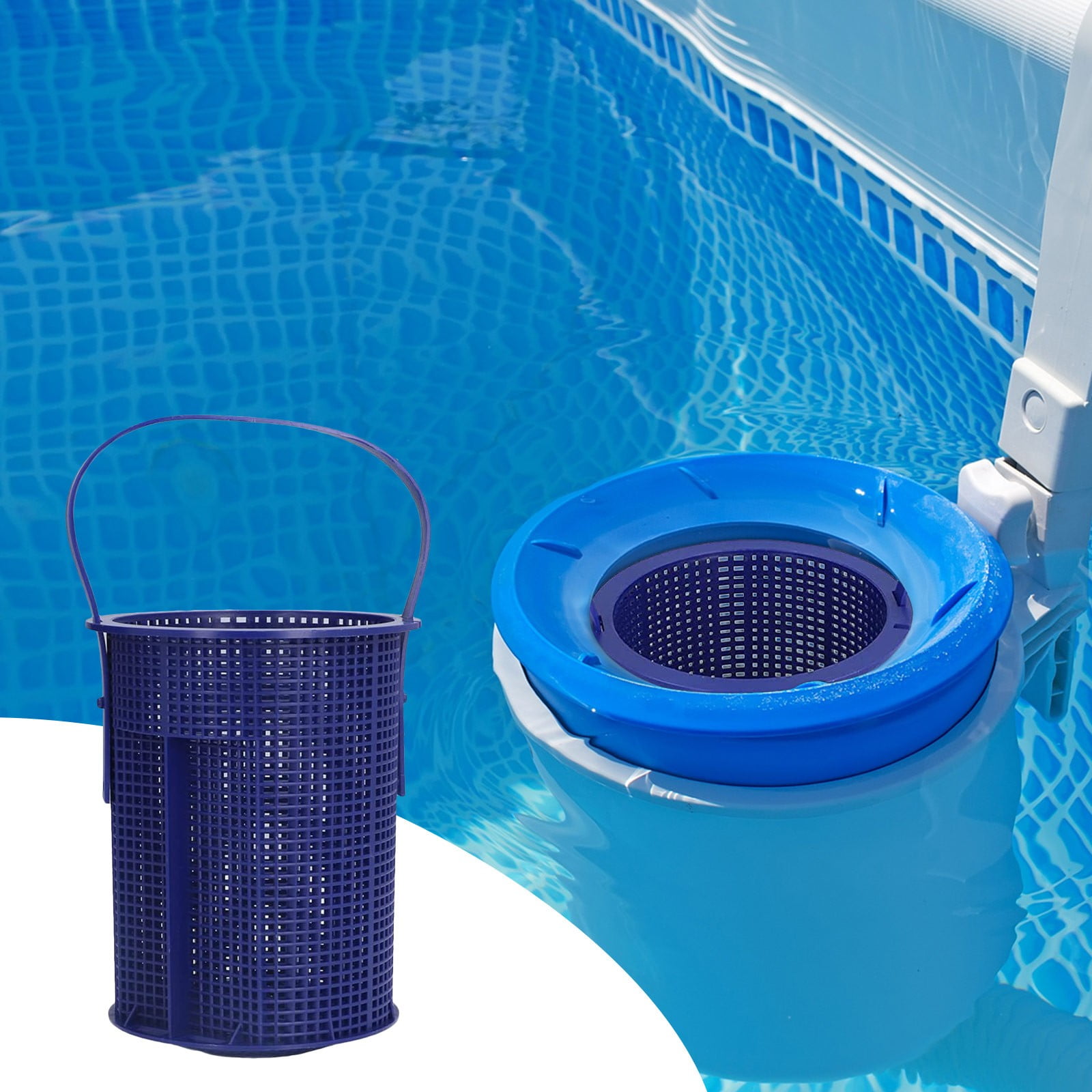 TERGAYEE Swimming Pool Skimmer Basket,Strainer Basket with Handle for Inground Pools,Filter