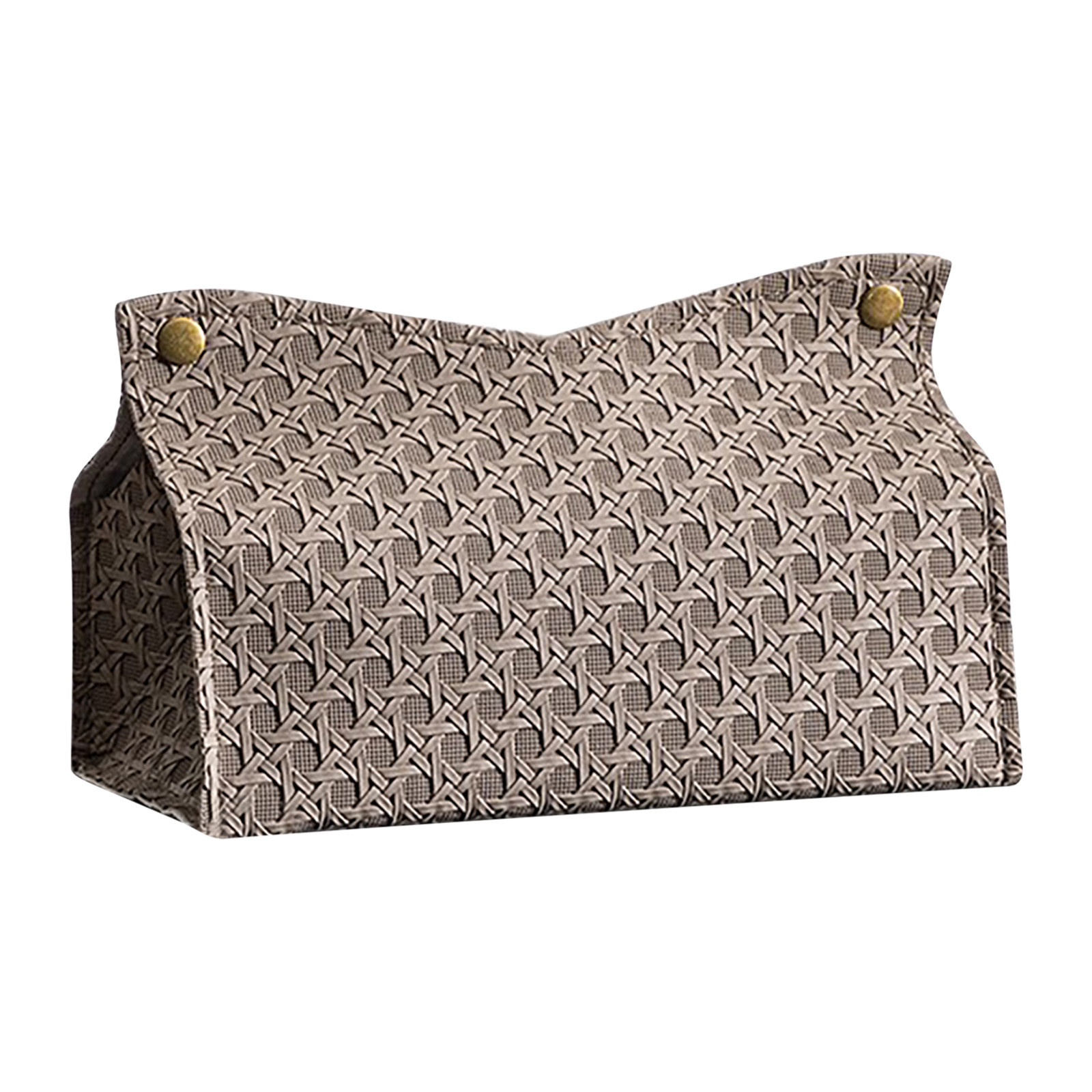TERGAYEE Tissue Box,Modern PU Leather Rectangular Tissue Box Holder