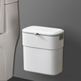 thumbnail image 1 of TERGAYEE Trash Can Household Kitchen Trash Can Cabinet Door Hanging No Punch Plastic Bin with Lid Bathroom Stickable Garbage Can Hanging with Lid Odorless, 1 of 6