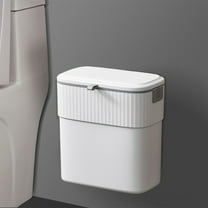 TERGAYEE Trash Can Household Kitchen Trash Can Cabinet Door Hanging No Punch Plastic Bin with Lid Bathroom Stickable Garbage Can Hanging with Lid Odorless