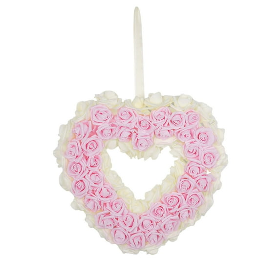 TERGAYEE Valentine's Day Wreath for Front Door,Artificial Floral Rose Artificial Garland Door Wreath for Home Wedding Valentine's Day Decoration,Valentine's Day Love Garland Wall Hanging Sign