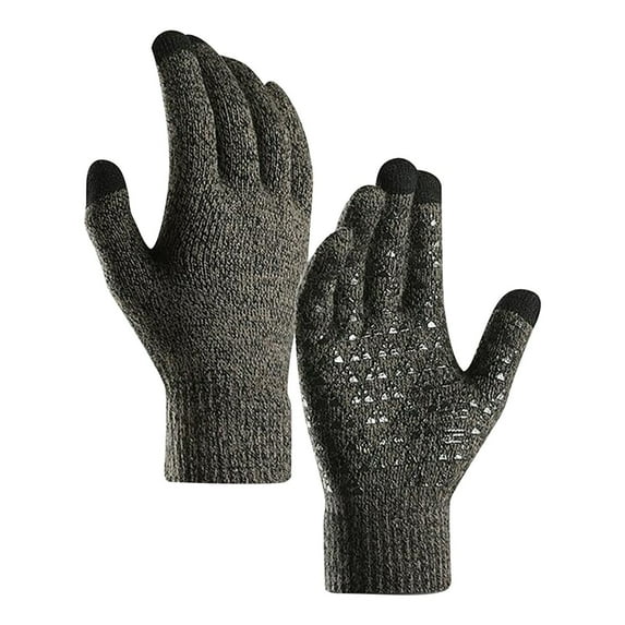 TERGAYEE Winter Gloves for Men Women,Thermal Soft Knit Lining,Winter Knit Gloves Warm Full Fingers manipulatescreen,Winter Cold Proof Knitted Gloves