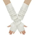 thumbnail image 1 of TERGAYEE Winter Knit Warm Long Glove,Womens Winter Warm Over Elbow Long Fingerless Thumb Hole Gloves,Thumbhole Fingerless Gloves Arm Warmers Glove for Women, 1 of 5