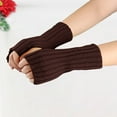 thumbnail image 1 of TERGAYEE Womens Fingerless Gloves,Winter Warm Knit Crochet Thumbhole Arm Warmers,Knitted Gloves Warm Gloves,Knit Arm Warmers,Winter Warm Gloves Cold Weather Mittens, 1 of 6