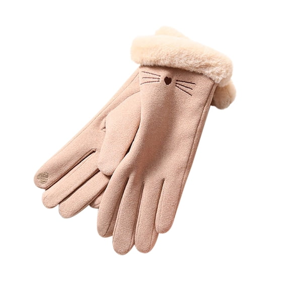 TERGAYEE Womens Winter Warm Gloves,With Sensitive manipulatescreen Texting Fingers,Fleece Lined Windproof Gloves Cold Weather Warm Gloves