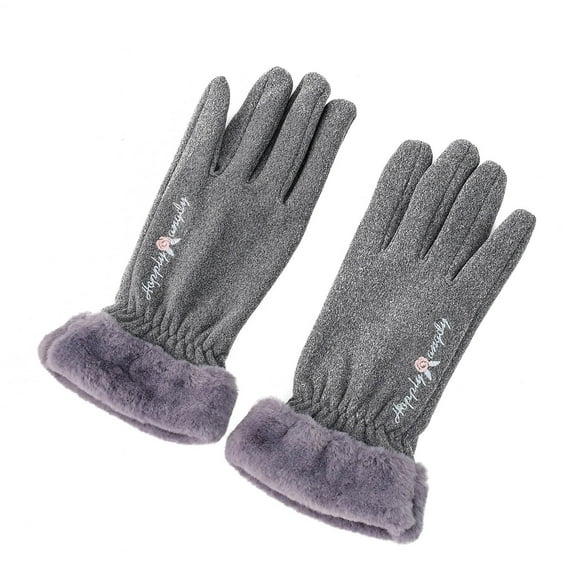 TERGAYEE Womens Winter Warm Gloves,With Sensitive manipulatescreen Texting Fingers,Fleece Lined Windproof Gloves,Winter Gloves for Women Cold Weather