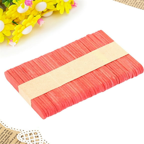 TERGAYEE Wooden Popsicle,Wooden Craft Sticks,Ice Cream Sticks,Great for DIY Craft Creative Designs and Children Education