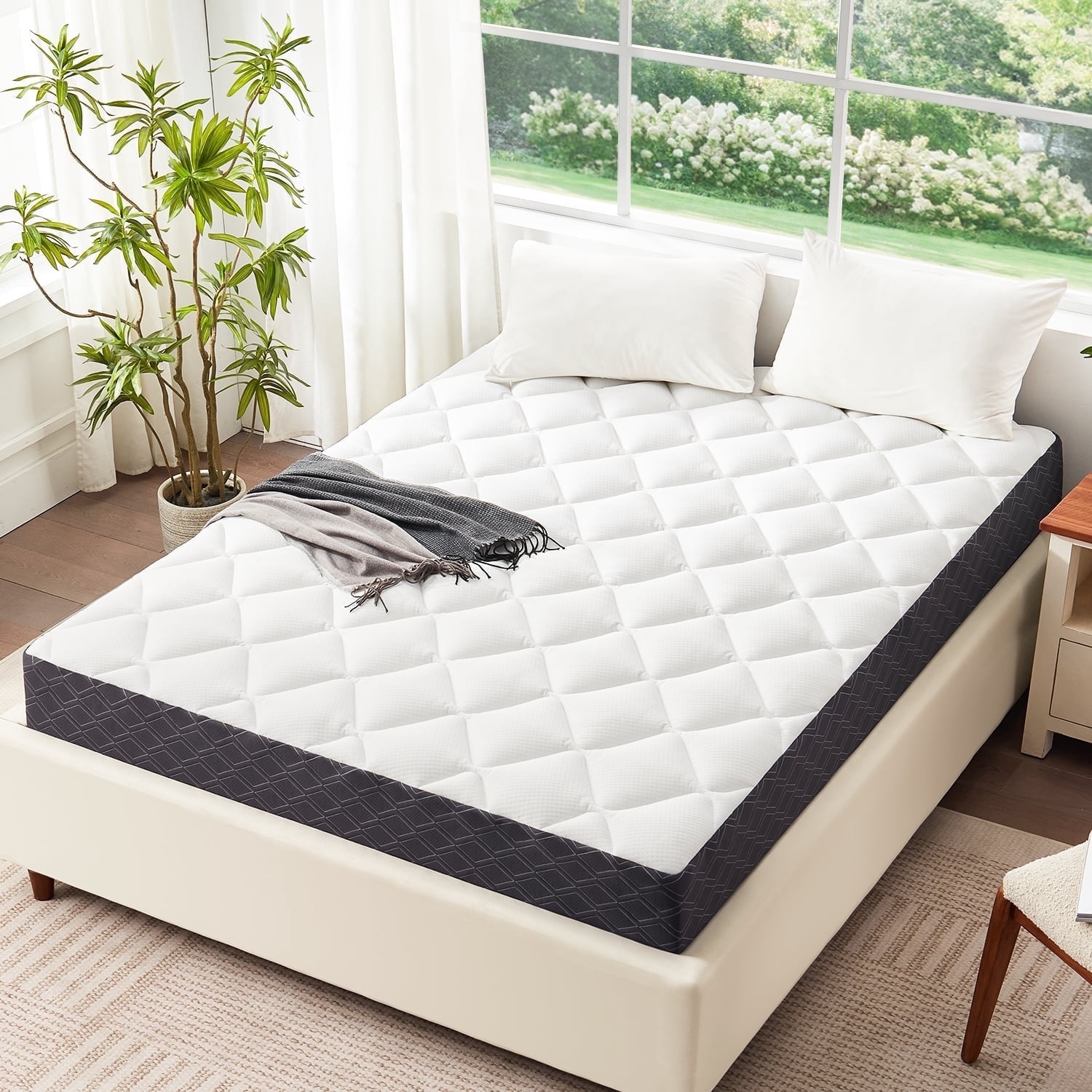 ELEMUSE 6 inch Full Mattress, Gel Memory Foam Pillowtop for Kids and Adults, CertiPUR-US Certified, Fiberglass-Free