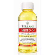 TERLANS Linseed Oil Refined, 3.38 Fl. Oz 100 ml | Natural Oil Paint Thinner | Wood Preserver