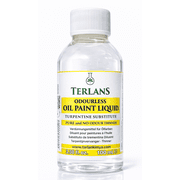 TERLANS Oil Paint Thinner, 100 ml 3.38 Fl. Oz. Completely Odorless Liquid for Oil Painting/Turpentine Substitute/Degreaser