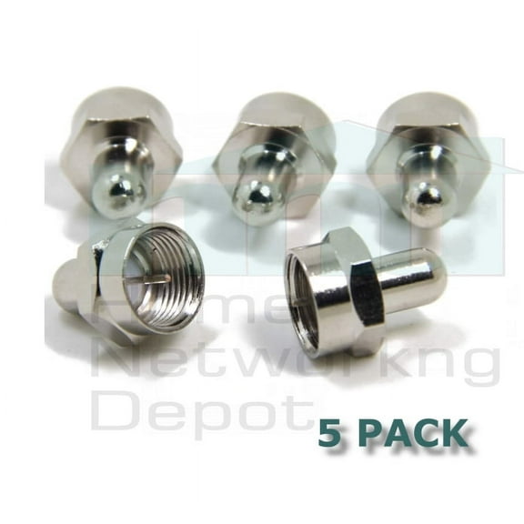 TERMINATOR, SCREW-ON F PORT CAP, 75 OHM, NON DC BLOCKING 5-2300MHZ FOR CABLE TV & OTA APPLICATION – 5 PACK