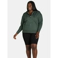 thumbnail image 1 of Terra & Sky Women’s Plus Size Zip Front Fleece Hoodie Jacket, 1 of 4