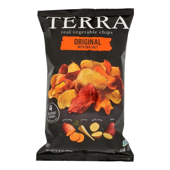 TERRA CHIPS - Exotic Vegetable Snack Chips - 6.8 Oz, Case of 12