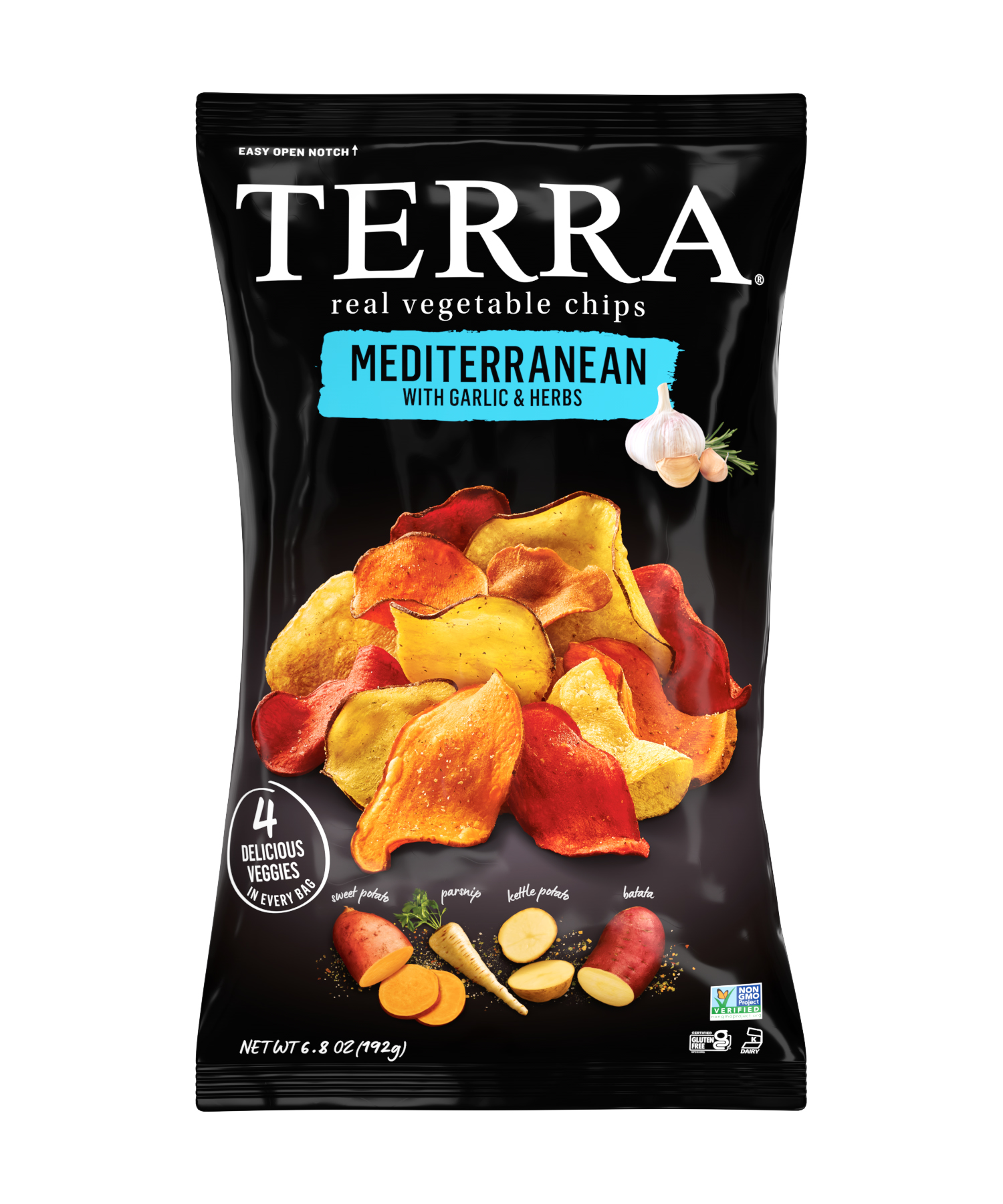 TERRA Mediterranean Garlic & Herbs Vegetable Snack Chips, 6.8 oz