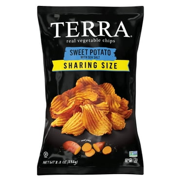 TERRA Sea Salt Wavy Sweet Potato Snack Chips, Sharing Size, 8.2 oz
