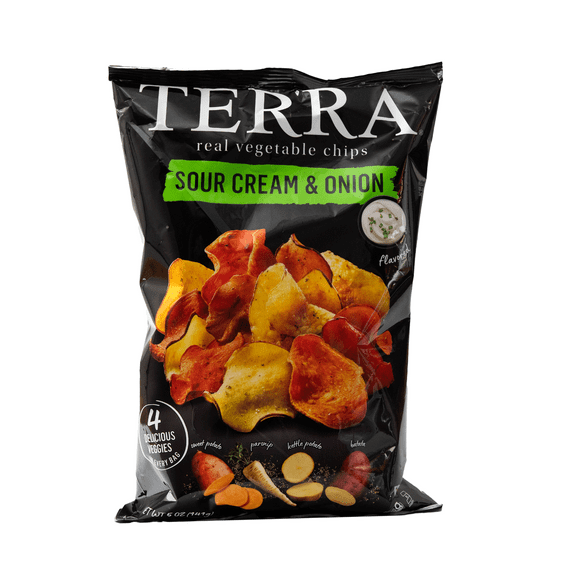 Terra Vegetable Chips Sour Cream Flavor, 5.0 oz, Plastic Bag