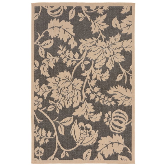 TERRACE 1779/77 FLORAL CHARCOAL - 39"X59" Area Rug by Trans-Ocean