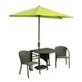 thumbnail image 1 of TERRACE MATES ADENA All-Weather Wicker Coffee Color Table Set w/ 7.5'-Wide OFF-THE-WALL BRELLA - Yellow Olefin Canopy, 1 of 7
