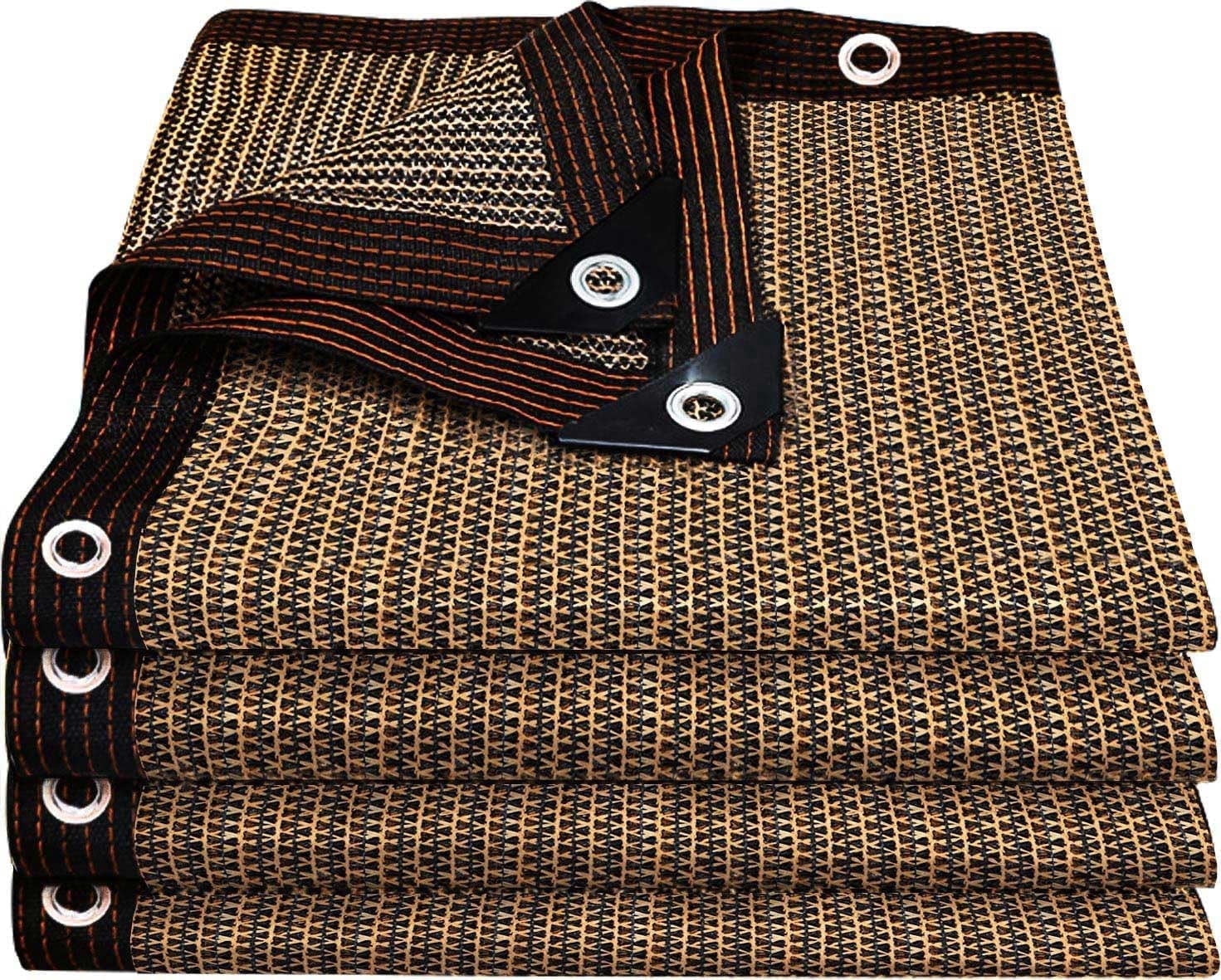 TERRALYX 90% Sun Shade Cloth,10' X 20' Pergola Shade Cover Canopy with Grommets,Mesh Tarp Shade Cloth for Patio, Outdoor, Garden, Backyard, Mocha