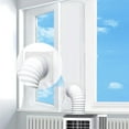 thumbnail image 1 of TERRALYX Portable AC Window Vent Kit,157inches(400cm) AC Window Seal Kit for Portable Air Conditioner with 100% Airtight Coupler and Filter Fit for Rotating and Tilting Skylight Casement Windows, 1 of 7