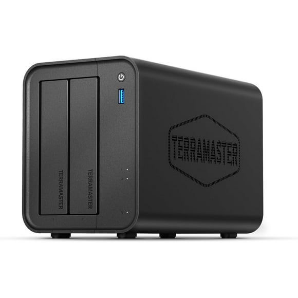 TERRAMASTER F2-425 2-Bay NAS Storage - Intel x86 Quad-Core CPU, 4GB RAM, 2.5GbE LAN, Network Attached Storage Multimedia Server for Home Users (Diskless)