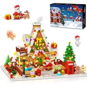 TERRAMUS Advent Calendar 2026 Christmas Gingerbread House Building Set, 1642Pcs Light-Up Village Toys with Santa & Tree, Holiday Gifts Kids Ages 6+