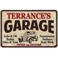 thumbnail image 1 of TERRANCE'S Garage Gift Man Cave Metal Sign Decor 12x18 112180014297, 1 of 1