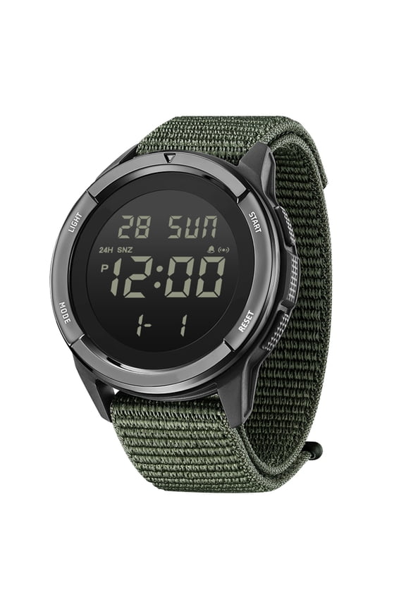 Sport Watch for Outdoors, 50M Rainproof Digital Watch with LED Backlight, Green, 1.77in Dial