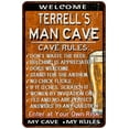 thumbnail image 1 of TERRELL'S Man Cave Rules Rusty Sign Garage Decor 16 x 24 Matte Finish Metal 116240051446, 1 of 1
