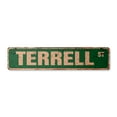 thumbnail image 1 of TERRELL Vintage Aluminum Street Sign Childrens Name Room Metal Sign rustic metal tin | Indoor/Outdoor |  24" Wide, 1 of 4