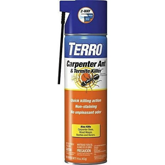 TERRO Carpenter Ant & Termite Killer Aerosol Spray - Treatment - 16 oz
