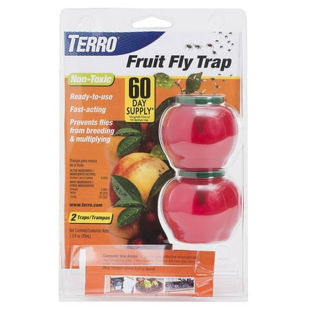 TERRO Fruit Fly Trap - Indoor Pest Control Trap - 2-Pack