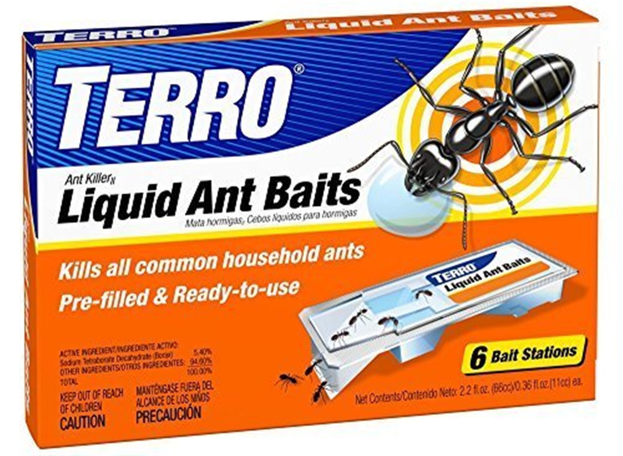 TERRO Liquid Ant Bait Ant Killer 6 Bait Stations - image 1 of 17