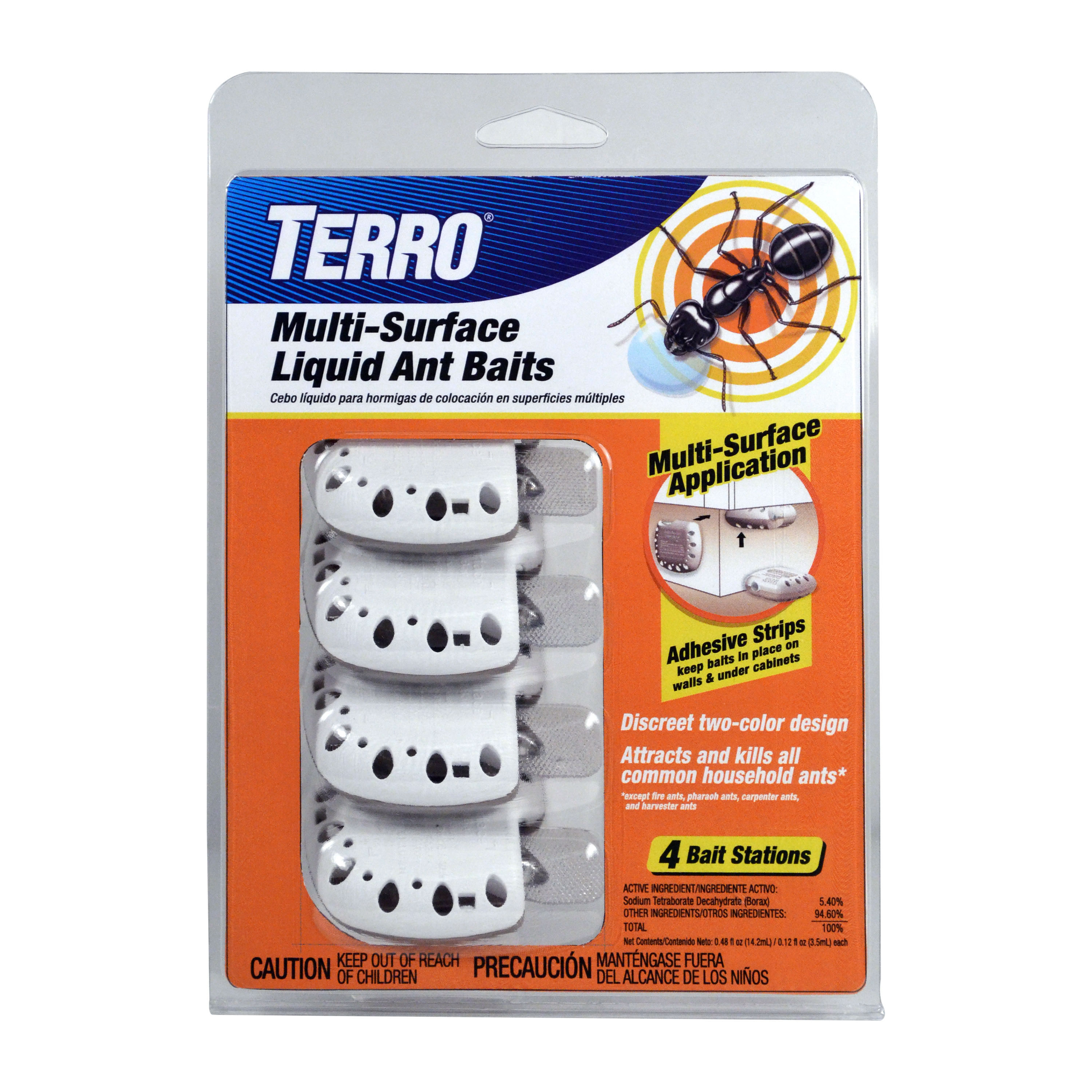 TERRO Multi-Surface Liquid Ant Baits 4 Discreet Bait Stations - image 1 of 10