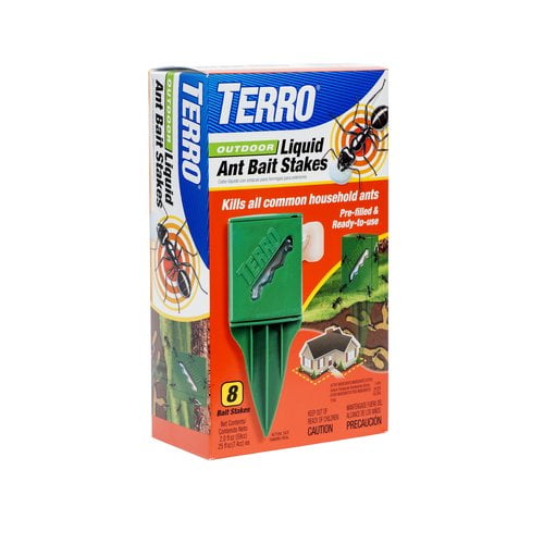 TERRO Outdoor Liquid Ant Bait Stakes - 8 Bait Stakes