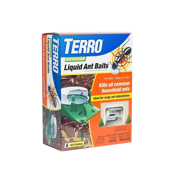 Terro Outdoor Liquid Ant Bait - Liquid Bait, Outdoor Use - 6 Pack, 1.0 fl oz