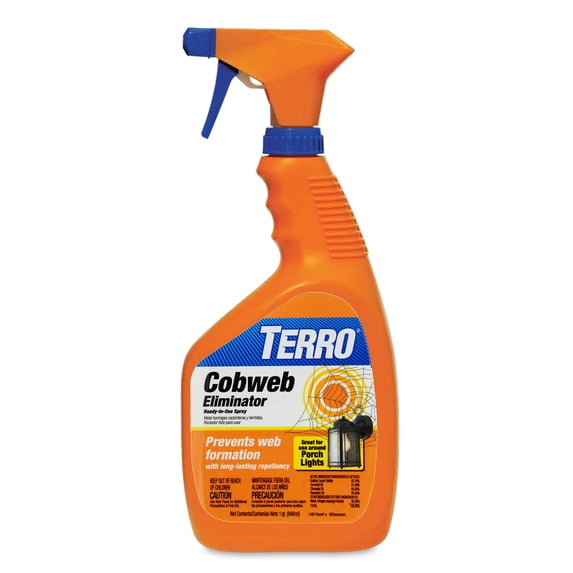 TERRO Cobweb Eliminator, Spiderweb Repellent Spray for Indoor and Outdoor Use