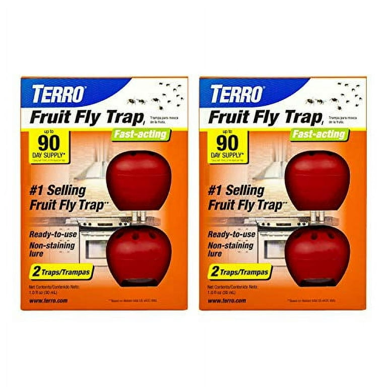GREENSTRIKE 2-Pack Fruit Fly Traps for Indoors use. 120 Days Solution –  Gnat Trap and Effective Fruit Fly Trap – Easy to Use – Best for Kitchen –