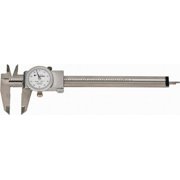 TESA Brown & Sharpe 0" to 6" Range, 0.001" Graduation, 0.1" per Revolution, Dial Caliper White Face, 1.5" Jaw Length, Accurate to 0.02mm/0.03mm