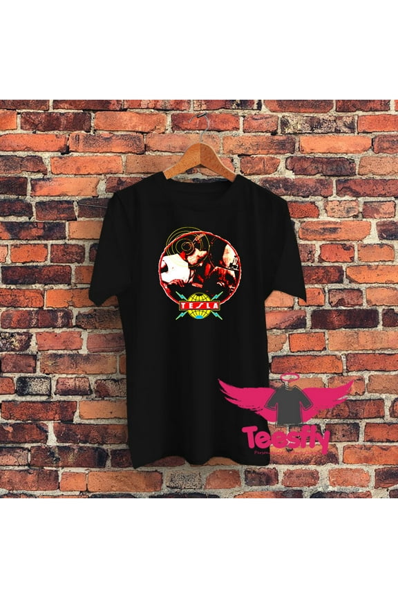 TESLA 1989 THE GREAT RADIO CONTROVERSY TOUR GRAPHIC T-SHIRT