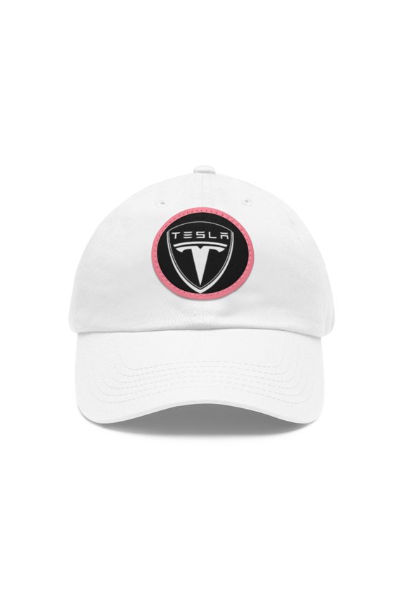 TESLA Dad Hat with Leather Patch (Round)