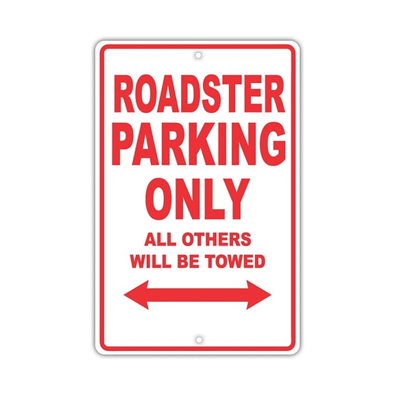 TESLA ROASTER Parking Only All Others Will Be Towed Ridiculous Funny Novelty Garage Aluminum Sign 8"x12" Plate